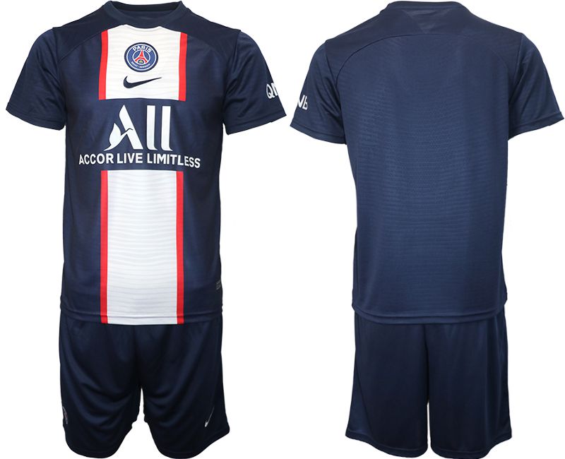 Men 2022-2023 Club Paris St German home blue blank Soccer Jersey->paris st german jersey->Soccer Club Jersey